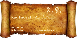 Kadlecsik Virág névjegykártya